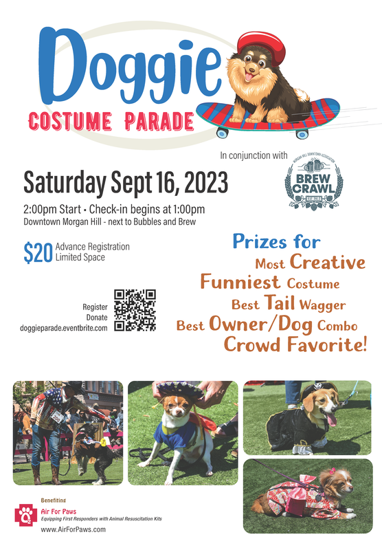 Air for Paws 2023 Doggie Costume Parade Event Flyer